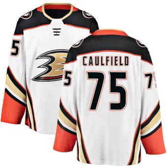 Youth Judd Caulfield Anaheim Ducks Away Jersey - White Breakaway