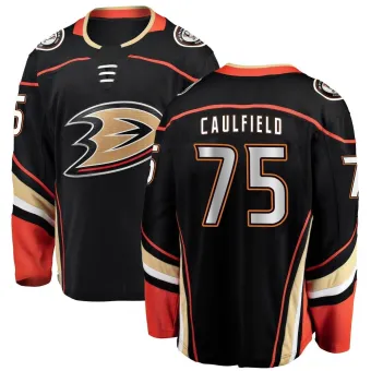 Youth Judd Caulfield Anaheim Ducks Home Jersey - Black Breakaway