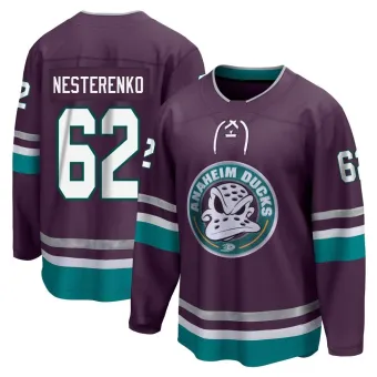 Youth Nikita Nesterenko Anaheim Ducks 30th Anniversary Premier Jersey - Purple Breakaway