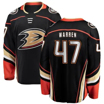 Youth Noah Warren Anaheim Ducks Home Jersey - Black Breakaway