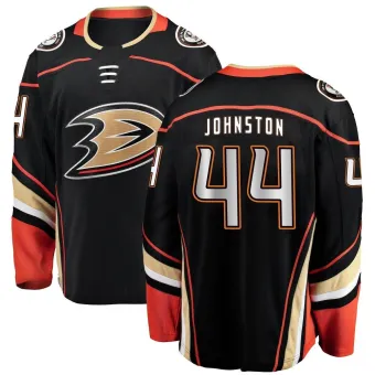 Youth Ross Johnston Anaheim Ducks Home Jersey - Black Breakaway