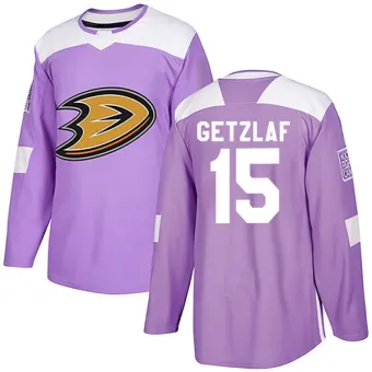 Youth Ryan Getzlaf Anaheim Ducks Fights Cancer Practice Jersey - Purple Authentic