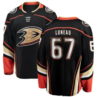 Youth Tristan Luneau Anaheim Ducks Home Jersey - Black Breakaway