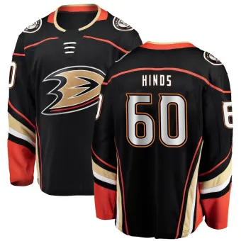 Youth Tyson Hinds Anaheim Ducks Home Jersey - Black Breakaway